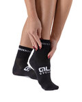 ALÉ Cyclingclassic socks - LOGO Q-SKIN  - white/black