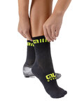 ALÉ Cyclingclassic socks - LOGO Q-SKIN  - black/yellow