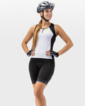 ALÉ Cycling sleeveless jersey - COLOR BLOCK LADY - white/black