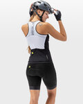 ALÉ Cycling sleeveless jersey - COLOR BLOCK LADY - white/black