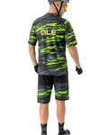 ALÉ Cycling short sleeve jersey - ROCK OFF ROAD - black/green