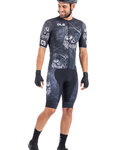 ALÉ Cycling short sleeve jersey - SKULL - white/black