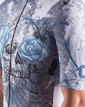 ALÉ Cycling short sleeve jersey - SKULL - light blue/grey