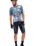 ALÉ Cycling short sleeve jersey - SKULL - light blue/grey