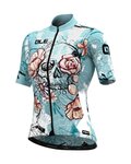 ALÉ Cycling short sleeve jersey - SKULL LADY - light blue