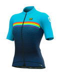 ALÉ Cycling short sleeve jersey - BRIDGE LADY - light blue