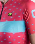 ALÉ Cycling short sleeve jersey - STARS LADY - pink/turquoise