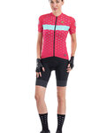 ALÉ Cycling short sleeve jersey - STARS LADY - pink/turquoise