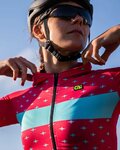 ALÉ Cycling short sleeve jersey - STARS LADY - pink/turquoise