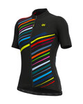 ALÉ Cycling short sleeve jersey - FLASH LADY - black