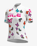 ALÉ Cycling short sleeve jersey - BUTTERFLY LADY - white