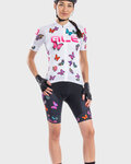 ALÉ Cycling short sleeve jersey - BUTTERFLY LADY - white