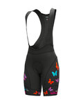 ALÉ Cycling bib shorts - BUTTERFLY LADY - black