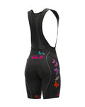 ALÉ Cycling bib shorts - BUTTERFLY LADY - black