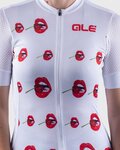 ALÉ Cycling short sleeve jersey - SMILE LADY - white
