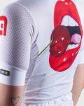 ALÉ Cycling short sleeve jersey - SMILE LADY - white