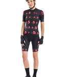 ALÉ Cycling short sleeve jersey - SMILE LADY - black