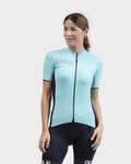 ALÉ Cycling short sleeve jersey - COLOR BLOCK LADY - light blue