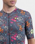 ALÉ Cycling short sleeve jersey - PR-R TATTOO - red/grey/yellow/orange/pink/blue/black