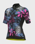 ALÉ Cycling short sleeve jersey - PR-S GARDEN LADY - black/blue/pink