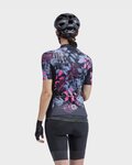 ALÉ Cycling short sleeve jersey - PR-S GARDEN LADY - black/blue/pink