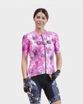 ALÉ Cycling short sleeve jersey - PR-R AMAZZONIA LADY - white/pink