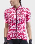 ALÉ Cycling short sleeve jersey and shorts - SOLID RIDE LADY - black/red/white