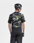 ALÉ Cycling short sleeve jersey - STAIN OFF ROAD MTB - green/grey/black