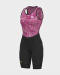 ALÉ Cycling bib shorts - VELOCITY INTEGR LADY - black/pink