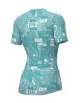 ALÉ Cycling short sleeve t-shirt - BREAK LADY - light blue
