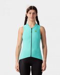 ALÉ Cycling sleeveless jersey - COLOR BLOCK LADY - light blue