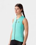ALÉ Cycling sleeveless jersey - COLOR BLOCK LADY - light blue