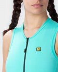 ALÉ Cycling sleeveless jersey - COLOR BLOCK LADY - light blue