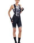 ALÉ Cycling bib shorts - TRAGUARDO LADY - black/white