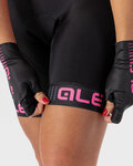 ALÉ Cycling bib shorts - TRAGUARDO LADY - pink/black