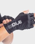 ALÉ Cycling fingerless gloves - SUNSELECT CRONO - black/white