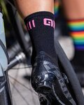 ALÉ Cyclingclassic socks - LOGO Q-SKIN  - black/pink