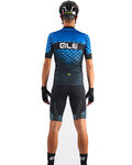 ALÉ Cycling short sleeve jersey - HEXA - black/blue