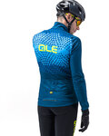 ALÉ Cycling thermal jacket - SUMMIT DWR - light blue/blue