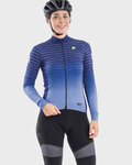 ALÉ Cycling winter long sleeve jersey - BULLET LADY WINTER - blue