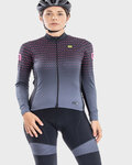 ALÉ Cycling winter long sleeve jersey - BULLET LADY WINTER - black