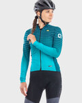 ALÉ Cycling winter long sleeve jersey - BULLET LADY WINTER - turquoise