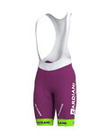 ALÉ Cycling bib shorts - BARDIANI CSF 2020 - purple/green