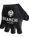 BIANCHI MILANO Cycling fingerless gloves - DIVOR - white/black