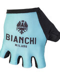 BIANCHI MILANO Cycling fingerless gloves - DIVOR - light blue/black