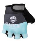 BIANCHI MILANO Cycling fingerless gloves - ALVIA - black/light blue