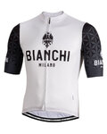 BIANCHI MILANO Cycling short sleeve jersey - PEDASO - black/white