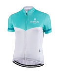 BIANCHI MILANO Cycling short sleeve jersey - GINOSA LADY - blue/white