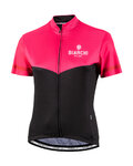 BIANCHI MILANO Cycling short sleeve jersey - GINOSA LADY - black/pink