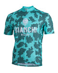 BIANCHI MILANO Cycling short sleeve jersey - PRIOLO MTB - blue